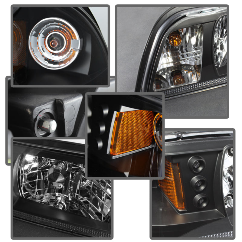 Spyder Ford Mustang 87-93 1PC LED (Replaceable LEDs)Crystal Headlights Black HD-YD-FM87-1PC-LED-BK 5012531 5012531 User 1
