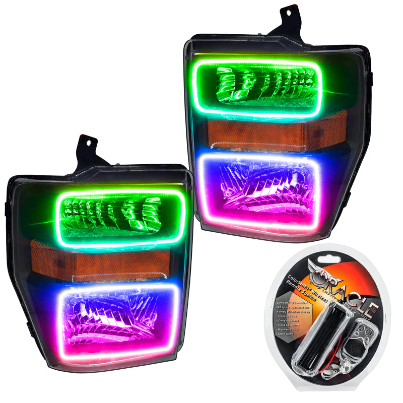 ORACLE Lighting Oracle 08-10 Ford F250/350 LED HL - Black - ColorSHIFT 7190-330 7190-330 Photo - Primary