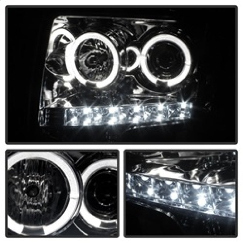 Spyder Ford F150 09-14 Projector Headlights Halogen Model- LED Halo LED Smke PRO-YD-FF15009-HL-SM 5010254 5010254 Photo - Unmounted