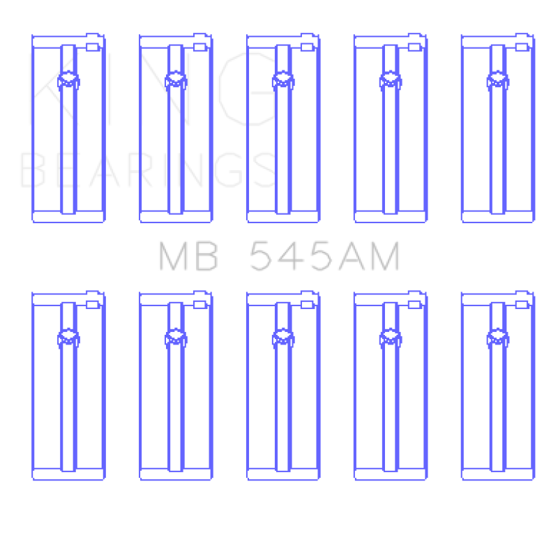 King Engine Bearings Ford N4A/Ne/L/N/Jcc/Lcj/Lse (Size +0.50mm) Main Bearing Set MB545AM0.5 MB545AM0.5 Photo - Primary