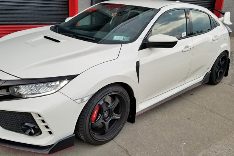 Rally Armor  17-18 Honda Civic Type R (Type R Only) UR Red Mud Flap MF47-UR-RD/WH User 3