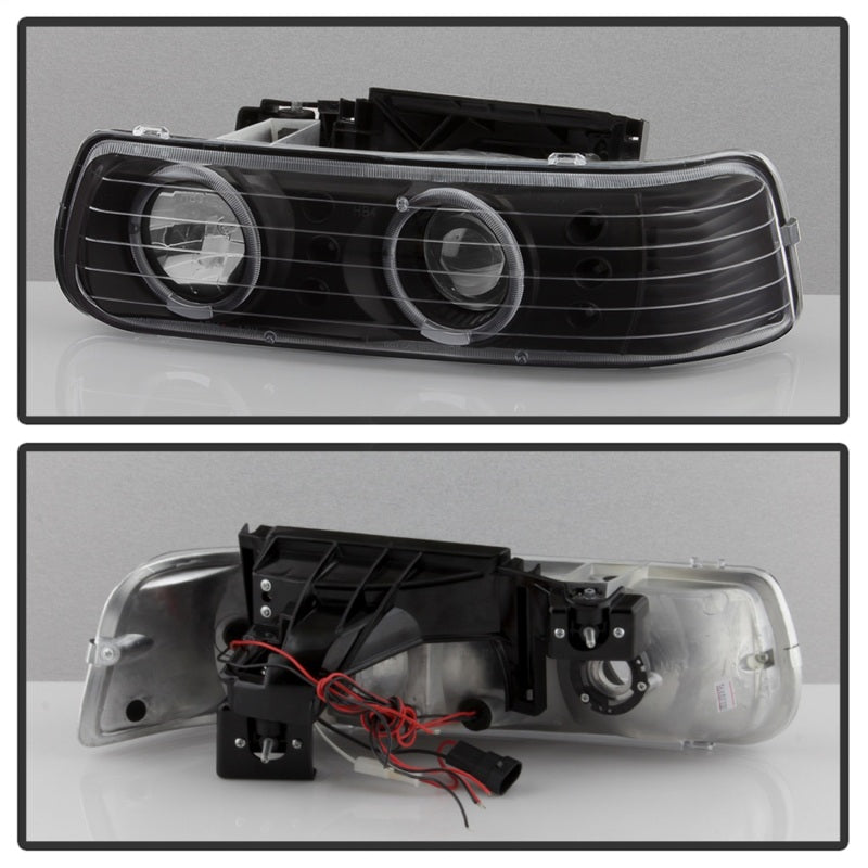 SPYDER xTune Chevy Silverado 1500/2500 99-02 Bumper Projector Headlights - LED - Black PRO-JH-CSIL99-SET-BK 9036781 9036781 Photo - Unmounted