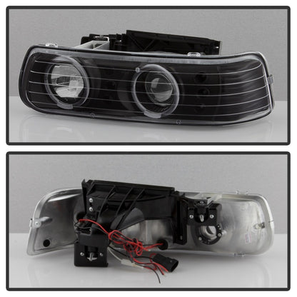 SPYDER xTune Chevy Silverado 1500/2500 99-02 Bumper Projector Headlights - LED - Black PRO-JH-CSIL99-SET-BK 9036781 9036781 Photo - Unmounted