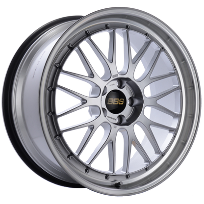 BBS LM 20x9.5 5x114.3 ET40 CB66 Diamond Silver Center Diamond Cut Lip Wheel LM238DSPK LM238DSPK Photo - Primary