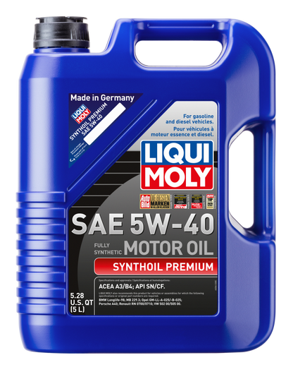 LIQUI MOLY 5L Synthoil Premium Motor Oil SAE 5W40 2041 2041 Photo - out of package