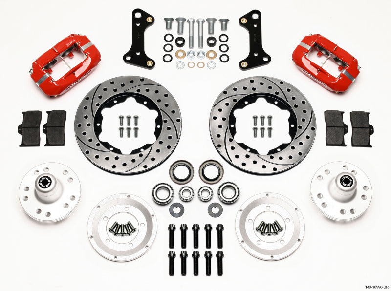 Wilwood FDL Front Kit, 11.00", Drill-Red, 67-69 Camaro, 64-72 Nova, Chevelle 140-10996-DR Photo - Primary