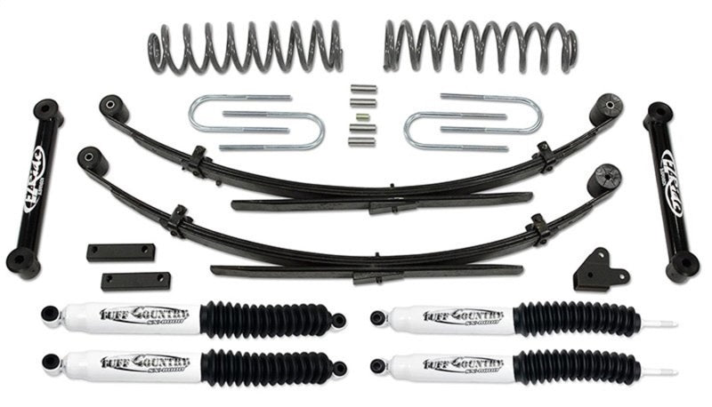 Tuff Country 87-01 Jeep Cherokee 4x4 3.5in Lift Kit with Rear Leaf Springs (SX6000 Shocks) 43802KH