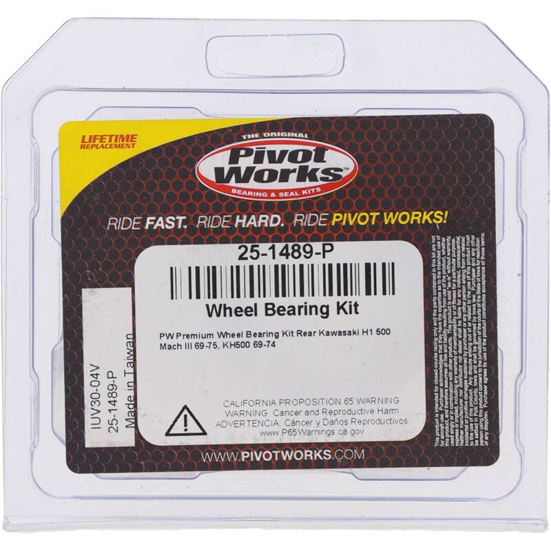 Pivot Works Kawasaki Wheel Bearing Kit Premium Bearings 25-1489-P 25-1489-P Photo - Primary