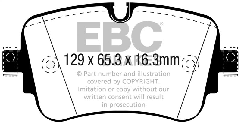 EBC 16-18 Audi Q7 Yellowstuff Rear Brake Pads DP42299R DP42299R Photo - Primary