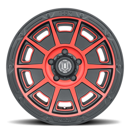 ICON Victory 17x8.5 6x120 0mm Offset 4.75in BS Satin Black w/Red Tint Wheel 3017859447SBRT 3017859447SBRT Photo - Close Up