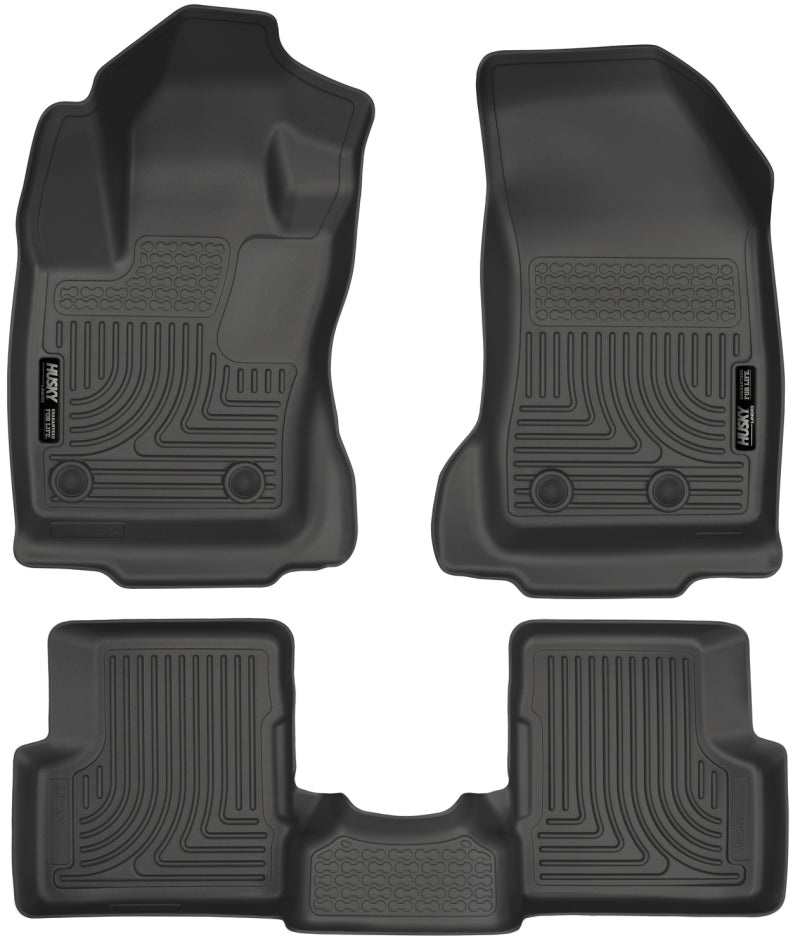 Husky Liners 2015 Jeep Renegade Weatherbeater Black Front and Second Row Floor Line 99081 Photo - Primary