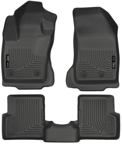 Husky Liners 2015 Jeep Renegade Weatherbeater Black Front and Second Row Floor Line 99081 Photo - Primary