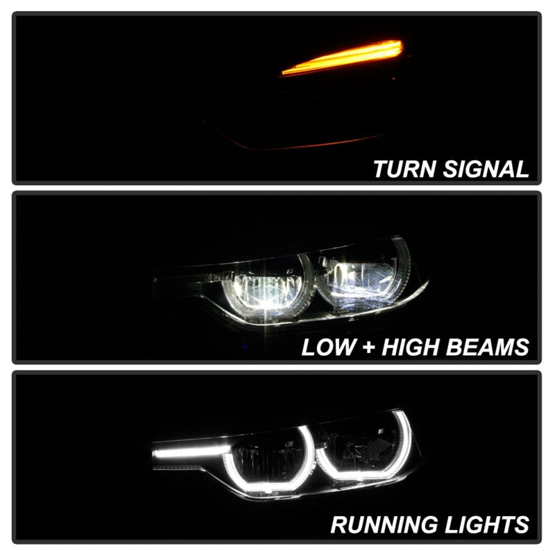 SPYDER BMW F30 3 Series 4Dr LED Projector Headlights Chrome PRO-JH-BF3012H-4D-LED-C 9948534 9948534 Photo - Unmounted