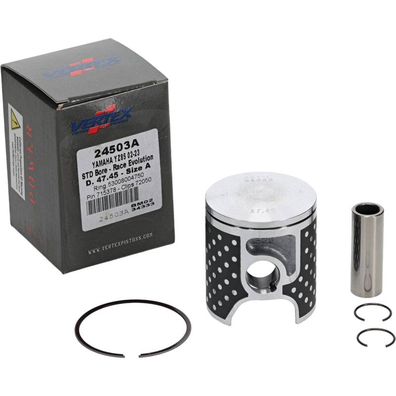 Vertex Pistons Vertex Piston 02-24 Yamaha YZ 85 85cc Cast Race Evolution Piston Kit 24503A 24503A Photo - Primary