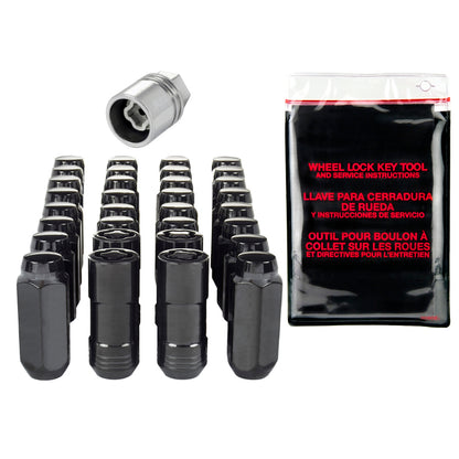 McGard 8 Lug Hex Install Kit w/Locks (Cone Seat Nut) M14X2.0 / 13/16 Hex / 2.25in. Length - Black 84817 84817 Photo - out of package