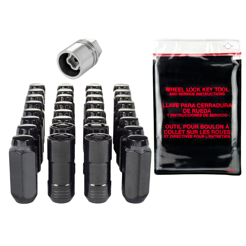 McGard 8 Lug Hex Install Kit w/Locks (Cone Seat Nut) M14X2.0 / 13/16 Hex / 2.25in. Length - Black 84817 84817 Photo - out of package