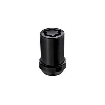 McGard Wheel Lock Nut Set - 4pk. (Tuner / Cone Seat) M12X1.25 / 13/16 Hex / 1.24in. Length - Black 25354 25354 Photo - Primary