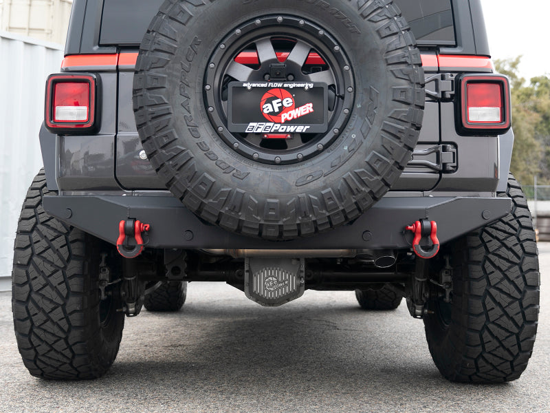 aFe MACH Force-Xp Hi-Tuck 3in 409 SS 18-20 Jeep Wrangler JL 2.0/3.6 Axle-Back Exhaust 49-48080 49-48080 Photo - Mounted