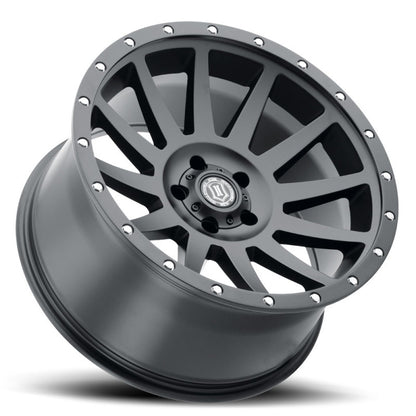 ICON Compression 20x10 5x5 -12mm Offset 5in BS 71.5mm Bore Satin Black Wheel 2020107350SB 2020107350SB Photo - Unmounted