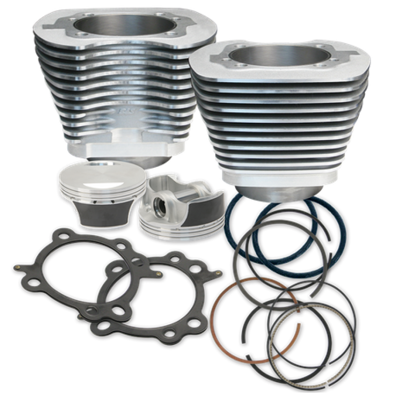 S&S Cycle 99-06 BT 97in Big Bore Cylinder Kit - Silver 910-0201 910-0201 User 1