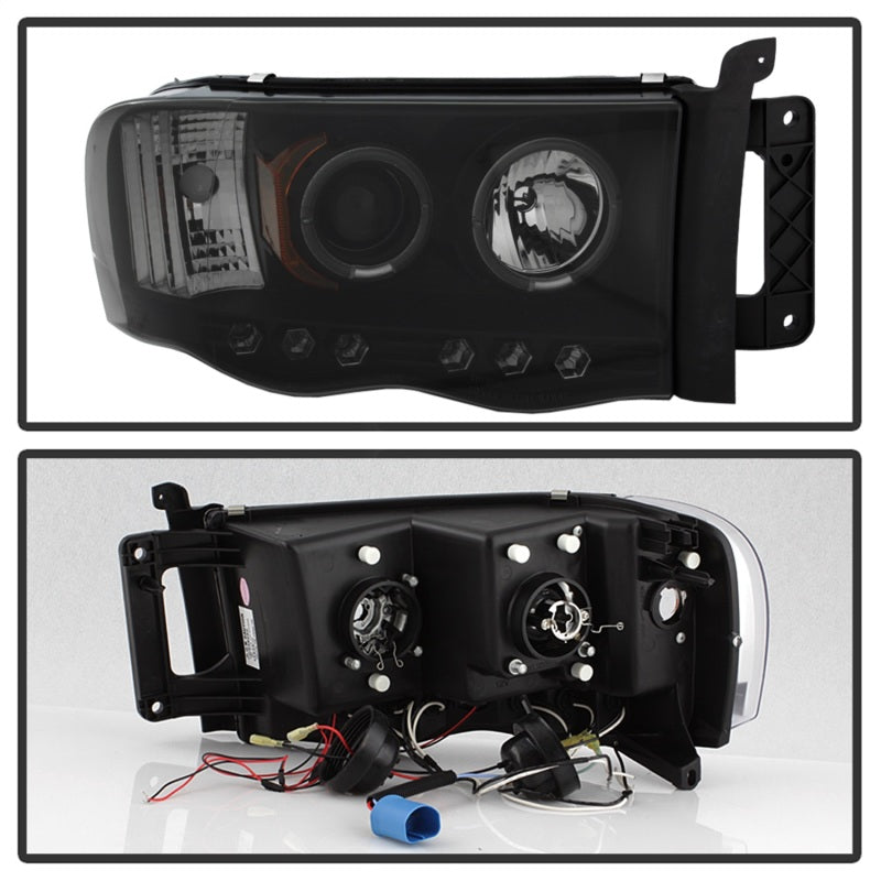 Spyder Dodge Ram 1500 02-05 03-05 Projector Headlights LED Halo LED Blk Smke PRO-YD-DR02-HL-BSM 5078384 5078384 Photo - Unmounted