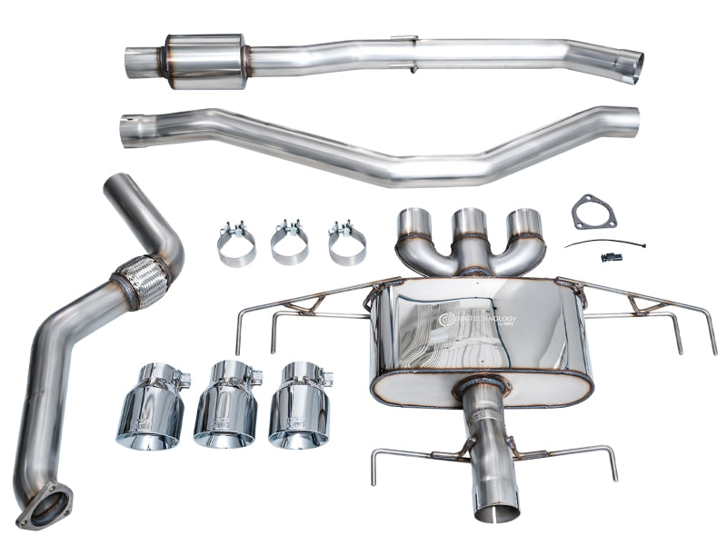 AWE Tuning 2024 Acura Integra Type S DE5 FWD Touring Edition Exhaust w/ Triple Chrome Silver Tips 3015-52335 3015-52335 Photo - out of package