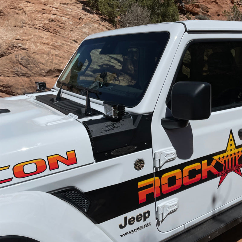 Rock Slide Engineering Rock Slide 21-22 Jl/Gladiator: Mojave/Recon/392 Models Jl/Jt Cowl Led Light Pod Brackets AC-WS-210-JL