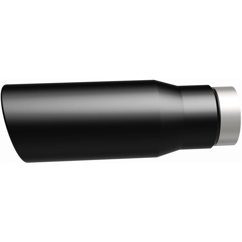 Magnaflow Tip Stainless Black Coated Single Wall Round Single Outlet 5in Dia 3.5in Inlet 14.5in L 35237 35237 Photo - out of package
