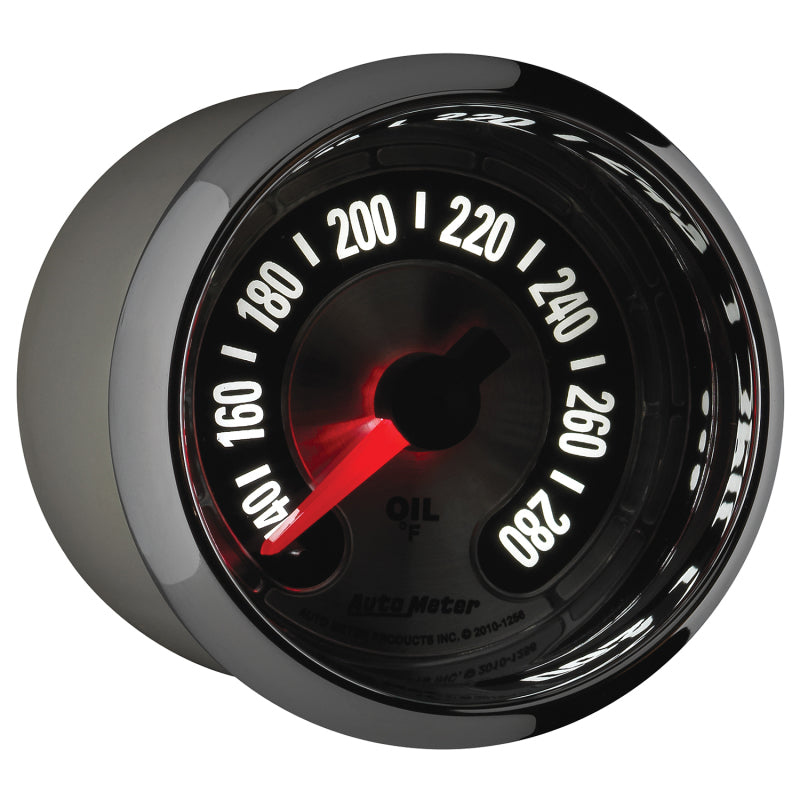 Autometer American Muscle 2-1/16in Full Sweep Electric Digital Stepper 140-280 Deg F Oil Temp Gauge 1256 1256 User 6