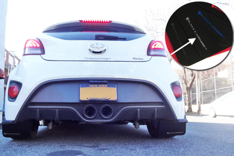 Rally Armor 2012-14 Veloster Mud flap Silver logo MF24-UR-BLK/SIL User 1