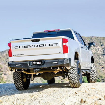 Westin 19-20 Chevy Silverado 1500 Pro-Series Rear Bumper - Textured Black 58-421215 58-421215 Photo - Mounted