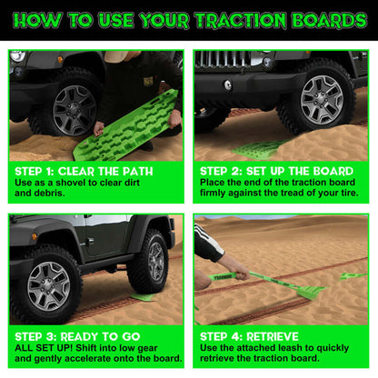 Rhino USA Recovery Traction Boards - Green (Pair) TRACBOARDS-GRN TRACBOARDS-GRN User 5