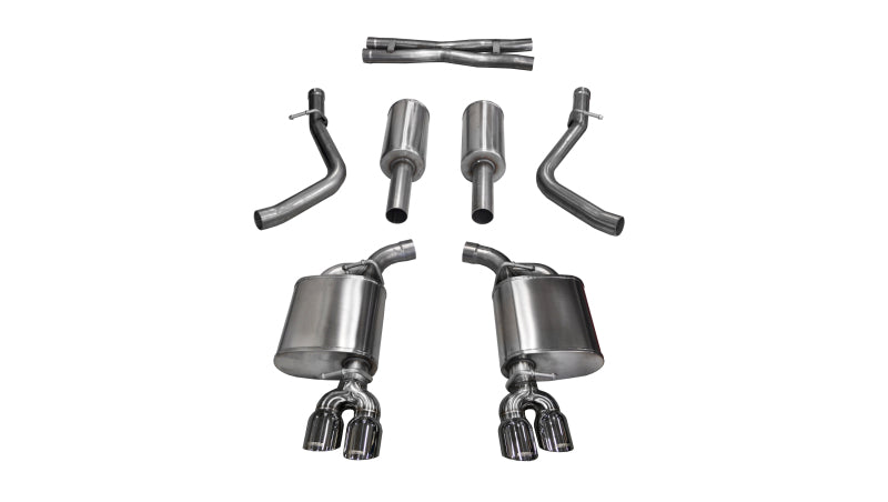 Corsa Performance Cat-Back Dual Rear Exit with Twin 3.5in, 15-17 Dodge Challenger Sport 14986 Photo - Primary