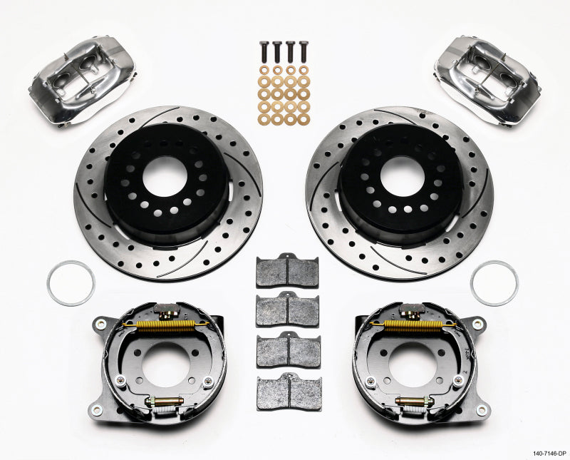 Wilwood Forged Dynalite P/S P-B Kit Drilled Polished Ford 8.8 w/2.5in Offset-5 Lug 140-7146-DP 140-7146-DP Photo - Primary