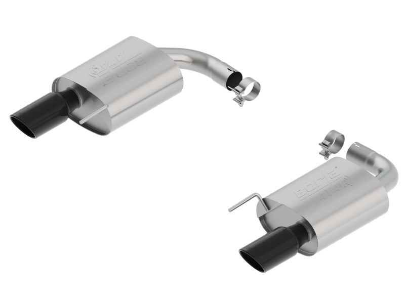 Borla Atak S Rear Section 15-17 Ford Mustang GT 5.0L V8 MT/AT 2.5in pipe 4in tip (Black Chrome) 11895BC 11895BC Photo - Primary