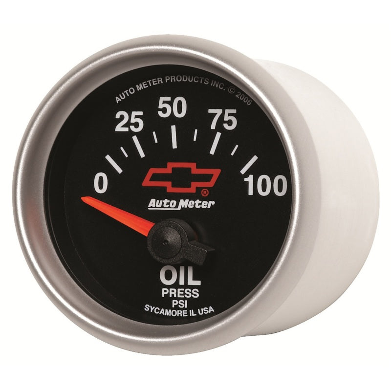 Autometer Gauge, Oil Pressure, 2 1/16", 100Psi, Electric, Gm Bowtie Black 3627-00406 User 1