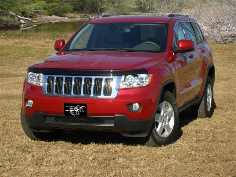 Stampede Vigilante Premium Hood Protector, Smoke, for 2011-2019 Jeep 2913-2 Photo - Mounted