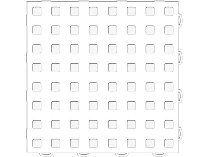 WeatherTech TechFloor 12in x 12in Solid Floor Tile w/ Raised Squares - White 51T1212SS WH 51T1212SS WH Photo - Primary