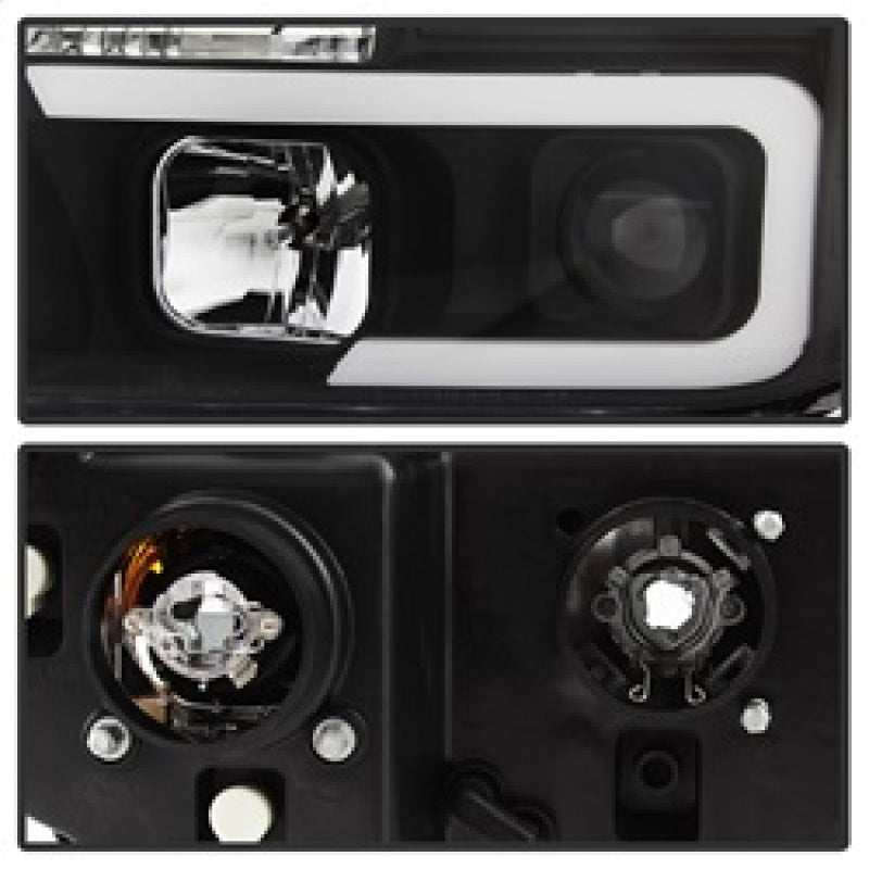 Spyder 08-13 Toyota Sequoia Projector Headlights - Light Bar DRL - Black PRO-YD-TTU07V2-LB-BK 5085344 5085344 Photo - Unmounted