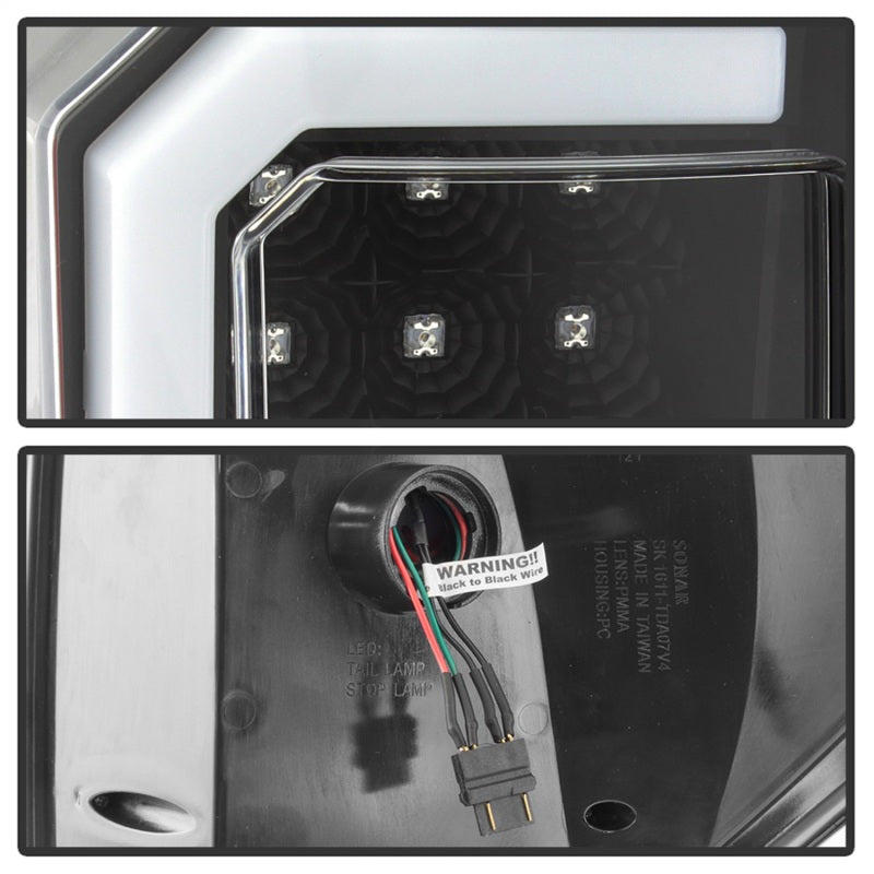 Spyder 07-13 Toyota Tundra V2 Light Bar LED Tail Lights - Black ALT-YD-TTU07V2-LB-BK 5085368 5085368 Photo - Unmounted