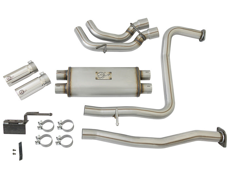 aFe Rebel Series 2-1/2" Cat-Back Exhaust System w/ Polished Tip Nissan 49-46126-P Photo - Unmounted