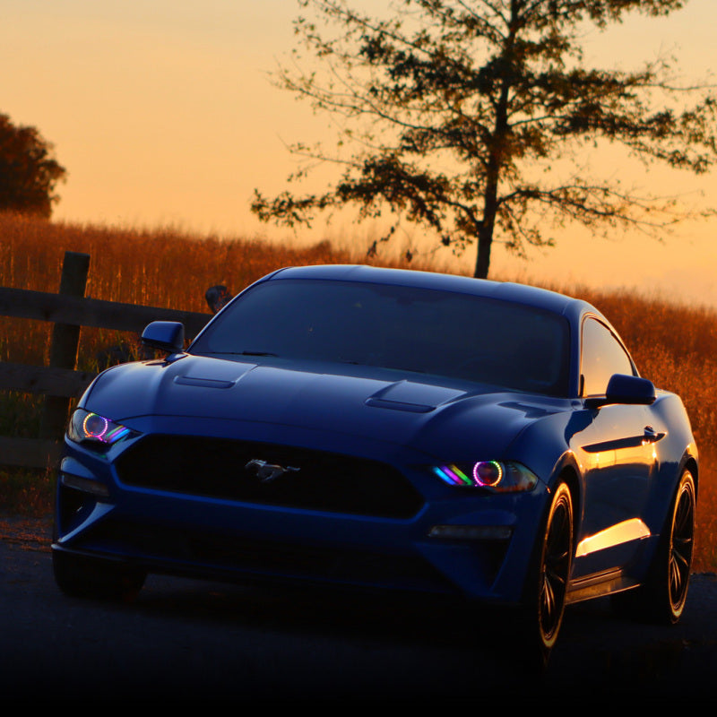ORACLE Lighting Oracle 18-21 Ford Mustang Dynamic DRL Upgrade w/ Halo Kit & Sequential Turn Signal - ColorSHIFT 1446-332 1446-332 User 4