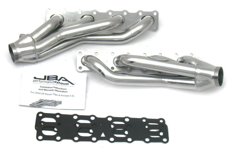 JBA 04-15 Nissan 5.6L VK56DE Oval Port 1-5/8in Primary Silver Ctd Cat4Ward Header 1400SJS 1400SJS Photo - Primary