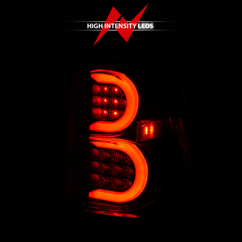 ANZO 2002-2009 Chevrolet Trailblazer LED Tail Lights w/ Light Bar Black Housing Smoke Lens 311372 311372 Photo - Unmounted