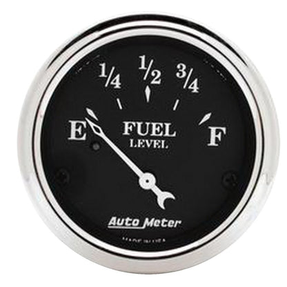 Autometer Gauge, Fuel Level, 2 1/16", 240E to 33F, Elec, Old Tyme Black 1717 Photo - Primary