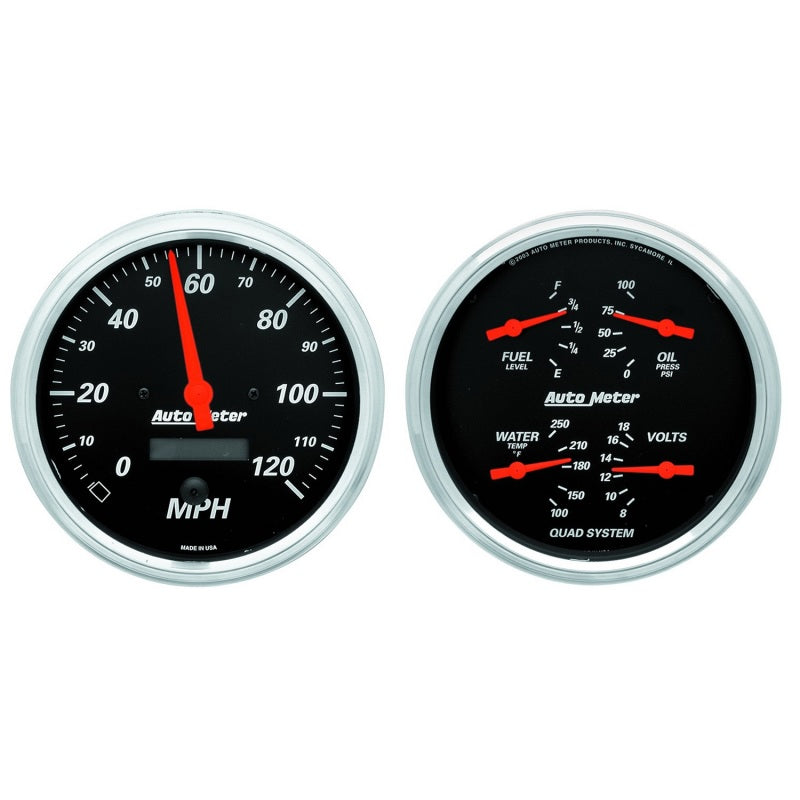 Autometer Designer 5in In-Dash Kit Box- Speedo & Elec Oil Press, H2O Temp, Volt, Fuel 1403 1403 Photo - Primary