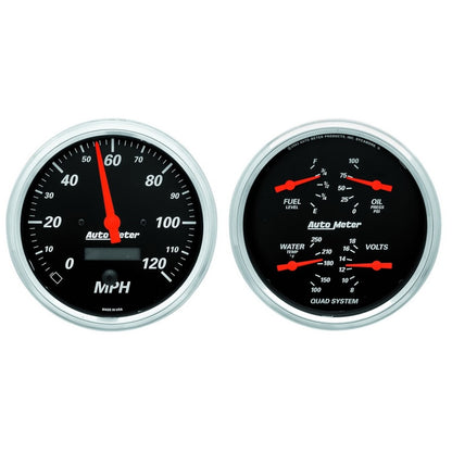 Autometer Designer 5in In-Dash Kit Box- Speedo & Elec Oil Press, H2O Temp, Volt, Fuel 1403 1403 Photo - Primary