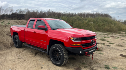 Fishbone Offroad 07-18 Chevrolet Silverado 1500/2500/3500 Double Cab Oval Side Steps -Black Textured FB21382 FB21382 Photo - lifestyle view