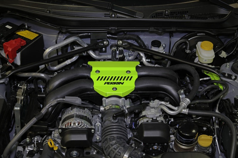 Perrin Performance Perrin 2022+ Subaru BRZ / Toyota GR86 Engine Cover - Neon Yellow Wrinkle PSP-ENG-162NY