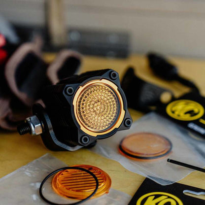 KC HiLiTES FLEX ERA 1 Performance Yellow Flood Beam Lens 4266 4266 Photo - lifestyle view